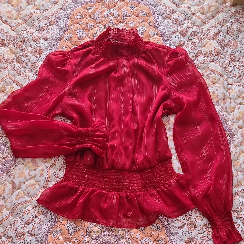 Elegant Red Women's Top